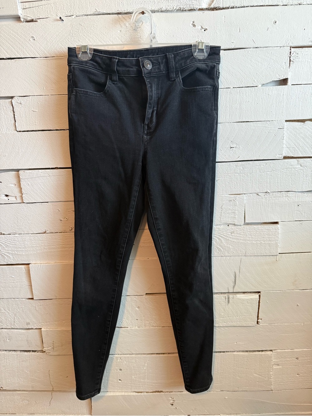 American Eagle Outfitters Black Straight Leg Stretch Jeans